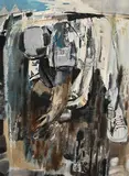 The Sower by George Campbell, 1966, oil on board, sold Jun 2021