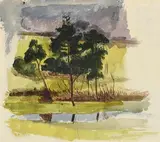 Landscape Co. Sligo by John Butler Yeats, watercolour on paper, sold Jun 2021