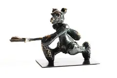 Bear with Dinner by Patrick O'Reilly, bronze - number 1 from an edition of 3, offered Jun 2021