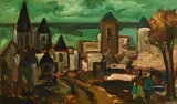 Markey Robinson, Entering the Old City, oil on board