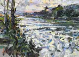 Evening Study, River Blackwater by Arthur K. Maderson, oil on board, sold Jun 2021