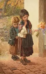 Samuel McCloy, Flowers for Teacher, watercolour on paper