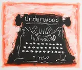 Neil Shawcross, Underwood Typewriter, 2006, acrylic and mixed media on paper