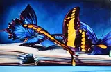 Kate Brinkworth British, To a Butterfly, Wordsworth, 2013, oil on board