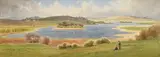 Lake at Dromara by Joseph William Carey, 1929, watercolour, offered Jun 2021