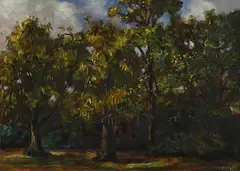 Stephen McKenna, Chestnut and Oak, oil on board