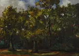 Stephen McKenna, Chestnut and Oak, oil on board
