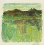 Colin Middleton, Evening Reflections, watercolour on paper