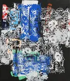 Brian Gormley American, Subway White, 2008, mixed media on canvas