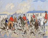 Letitia Marion Hamilton, Kildare Hounds at Maynooth, Co. Kildare