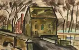 Norah McGuinness, The Old Mill, gouache