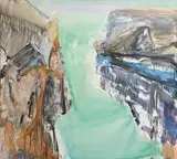 Rakaia Gorge I by Barrie Cooke, 1988, oil on canvas, sold May 2021