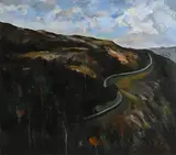 Peter Collis, The Road Above Lough Tey, Wicklow, oil on canvas