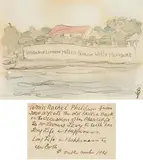 Linden Hotel and Pension Willy Mundore by Jack Butler Yeats, watercolour, sold May 2021