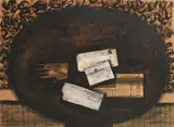 Neil Shawcross, The Hall Table, 1990, mixed media on paper