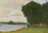 Hans Iten, River Seine, France, oil on canvas