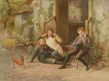 Samuel McCloy, A Bit of a Din, watercolour on paper