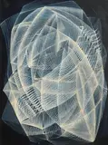 Alice Berger-Hammerschlag, Crystalline Light Structure, 1968, mixed media on canvas