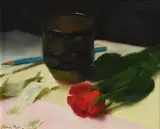 Thomas Ryan, Still Life with Red Rose