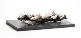 Colm J. Brennan, The Salmon Run, unique bronze on stone base