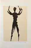Standing Figure by Louis le Brocquy, limited edition lithograph enclosed in book - 'The No Word Image' by Jeremy Madden Simpson, sold May 2021