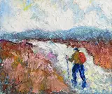 Declan O'Connor, Festy Nee - Knight of the Road, oil on canvas