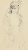 The Young Lady by John Butler Yeats, pencil on paper, sold May 2021