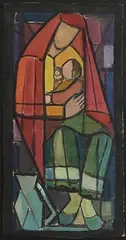Elizabeth Rivers, Madonna and Child, gouache
