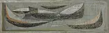 Kenneth Mahood, Boats, mixed media on paper