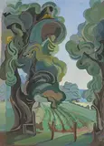 Sylvia Margaret Phillips, Fauve Trees and Fields, Carraigacunna Castle Estate, Killavullen, Cork