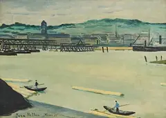 Jean Helleu, Rouen, 1945, oil on canvas
