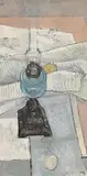 Richard J. Croft, Still Life with Lamp, 1965, oil on board