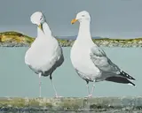 Brigid O'Connell Madden, Hers's Looking at You Kid, oil on canvas