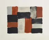 Sean Scully, Paris Red Wall, 2004, limited edition lithograph - numbered 18 from an edition of 40