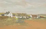 Bea Orpen, Cottages at Clogher, 1951, gouache and watercolour on paper