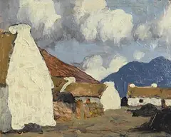 Paul Henry, A Western Village, 1928, oil on board
