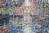 Autumnal Evening, Le Canal du Midi, France by Arthur K. Maderson, oil on board, sold Apr 2021