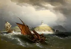 Richard Brydges Beechey, Entrance to Cork Harbour (1874-5), oil on canvas
