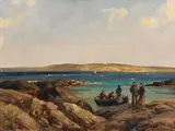 Carrickfinn from the Mainland by James Humbert Craig, oil on canvas, offered Apr 2021