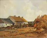 Co Down Homestead by Maurice Canning Wilks, oil on canvas, offered Apr 2021