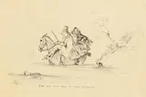 Daniel MacDonald, Con and Judy About to Swim the River, 1843, ink on paper