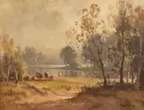 River Bann by Frank McKelvey, oil on canvas, sold Apr 2021