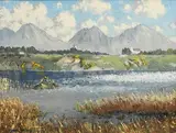 Mabel Florence Young, The Lake, Cregduff, Roundstone, Co. Galway, oil on canvas board
