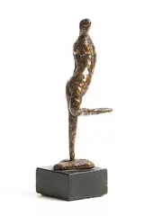 Irish Dancer by Edward Delaney, unique bronze on stone base, sold Apr 2021