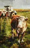 Mark O'Neill, White Head and Tractor, 2006, oil on board