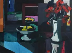 Still Life with Poppies by Brian Ballard, 1989, oil on canvas, offered Apr 2021