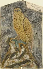 James Dixon, Greenland Owl, Tory Island, 1966, oil on card