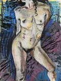 Mick O'Dea, Edain No.5, acrylic and pastel on paper