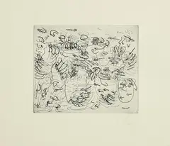 Tony Cragg British, Things, Autumn, Vessel, 1994, limited edition etching on hand made paper