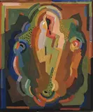 Mainie Jellett, Abstract Composition, gouache